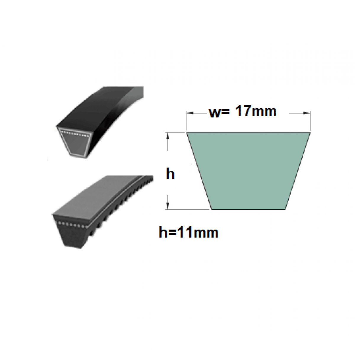 Kl. remen 17x1060 Li /1103 Lw