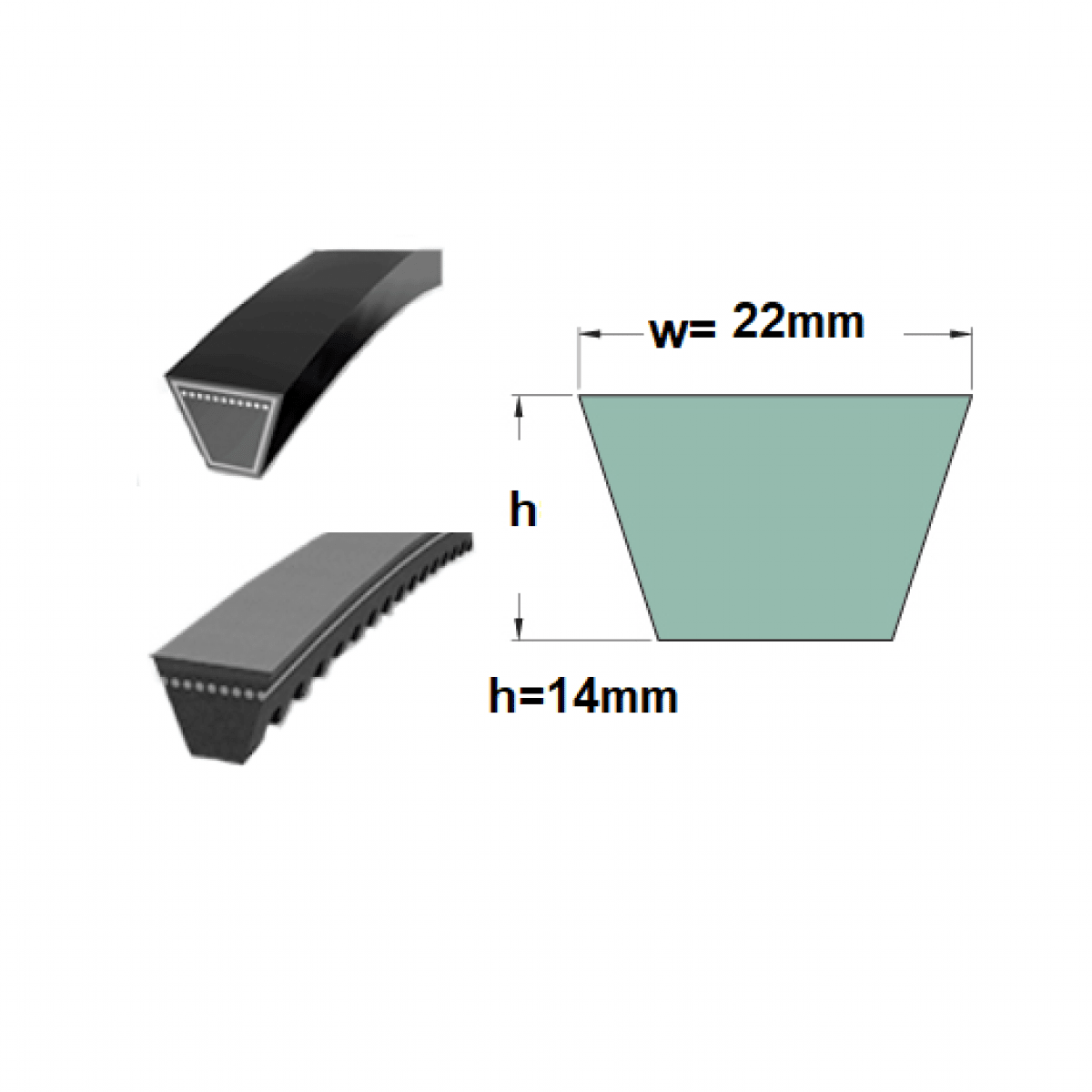 Kl. remen 22x2360 Li Optibelt