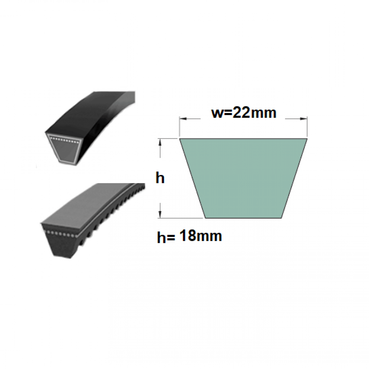 Kl. remen SPC 21x4750 Lp Optibelt